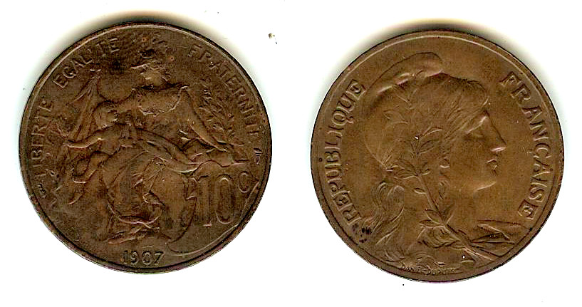 10 Centimes Dupuis 1907 EF+